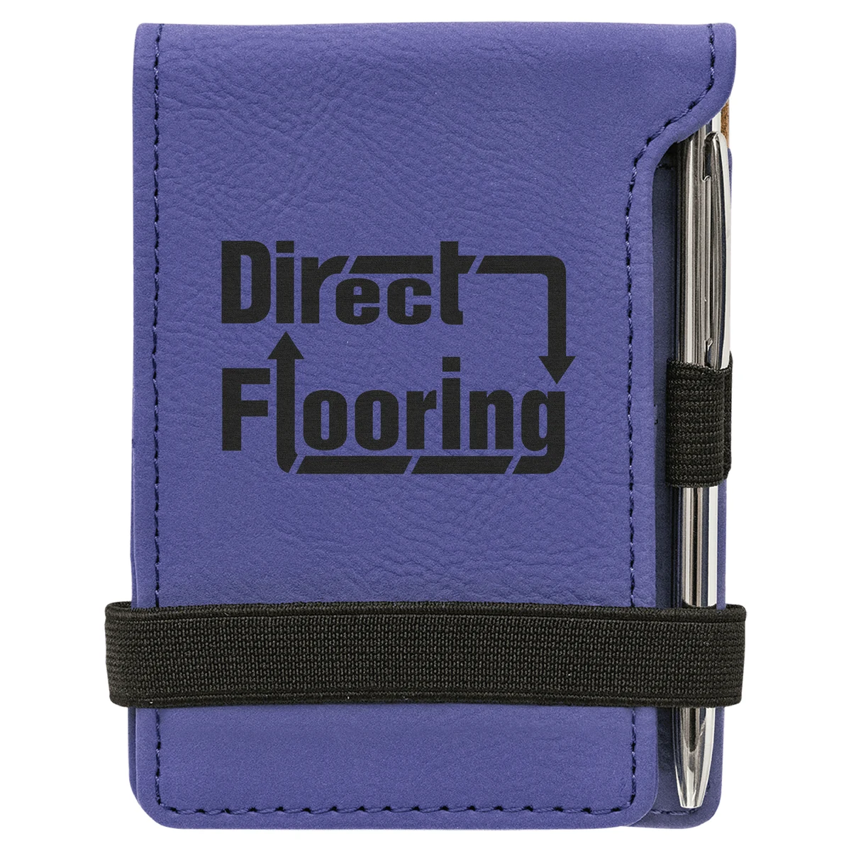 Purple Leatherette Mini Notepad with Pen 1