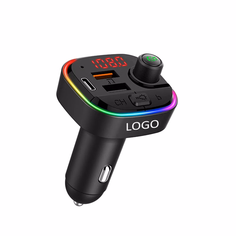 7 Colors Led Backlit Light Bluetooth FM Transmitter for Car