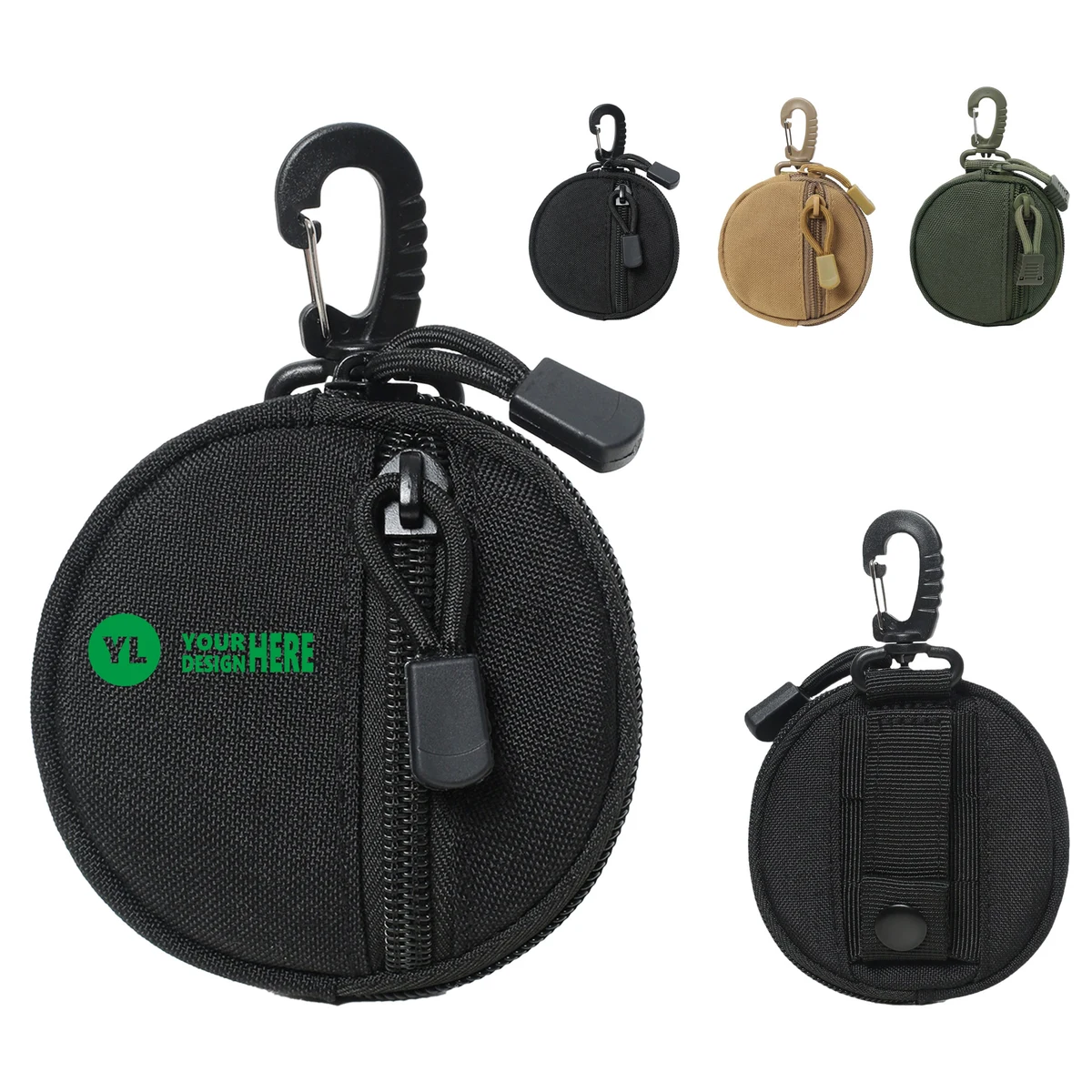 Circular EDC Hanging Bag for Coins, Keys and Earphones 1