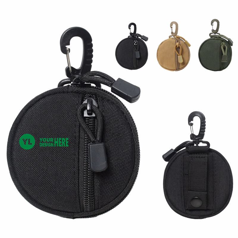 Circular EDC Hanging Bag for Coins, Keys and Earphones