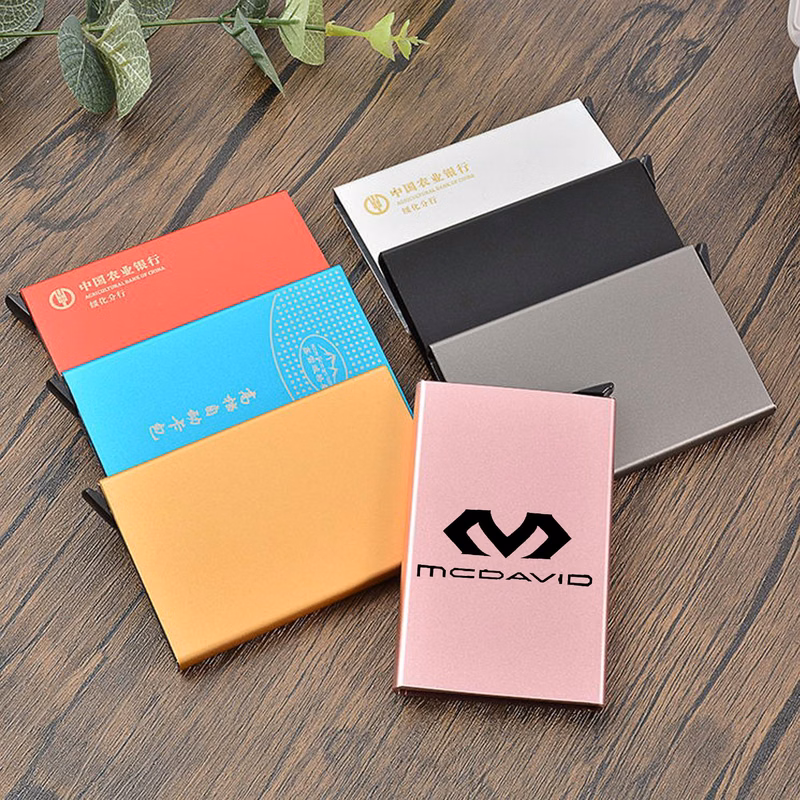 Aluminum Alloy Auto Pop-Up RFID Credit Card Case