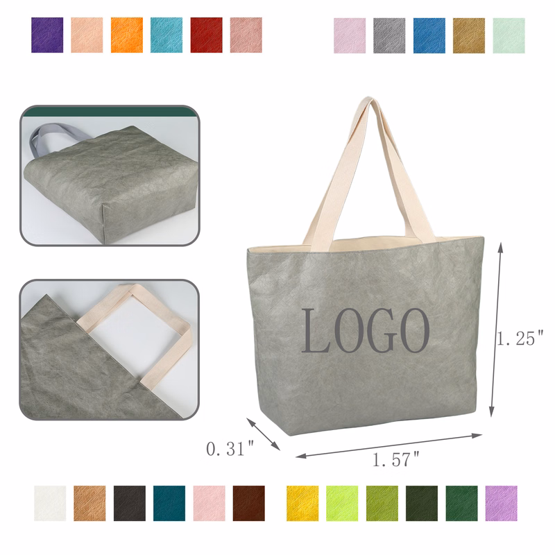 Washable Canvas Lined DuPont Tote Bag