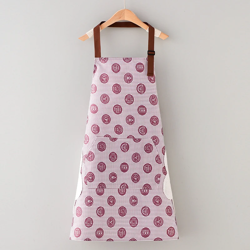Peach Velvet Apron 1