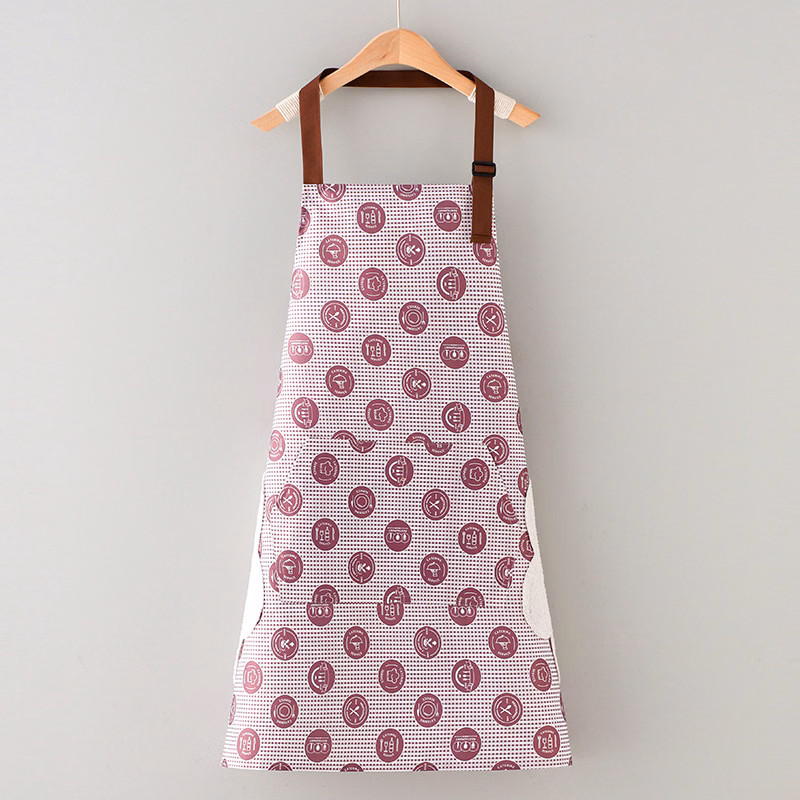 Peach Velvet Apron