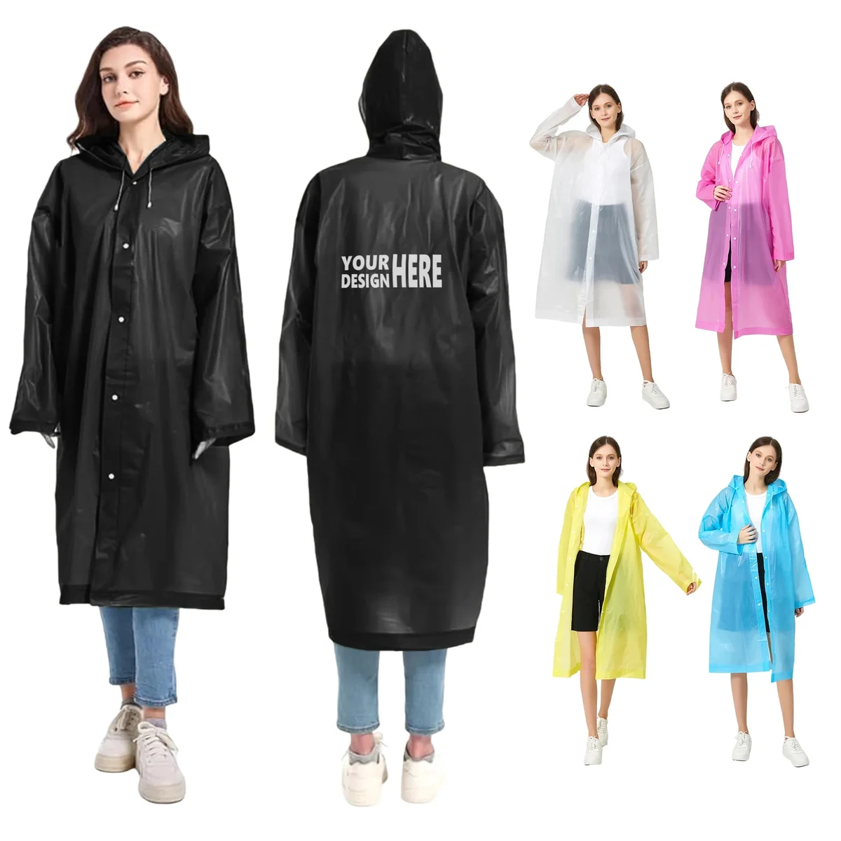 Unisex EVA Thickened Rain Poncho 1