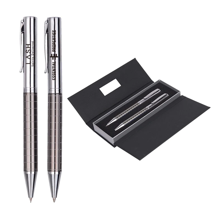 Heavy Metal Barrel Pen & Pencil Gift Set 1