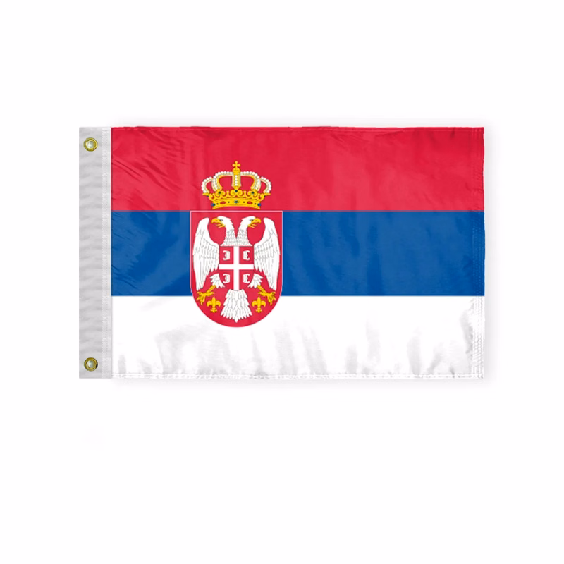 World Flag - Serbia With Seal