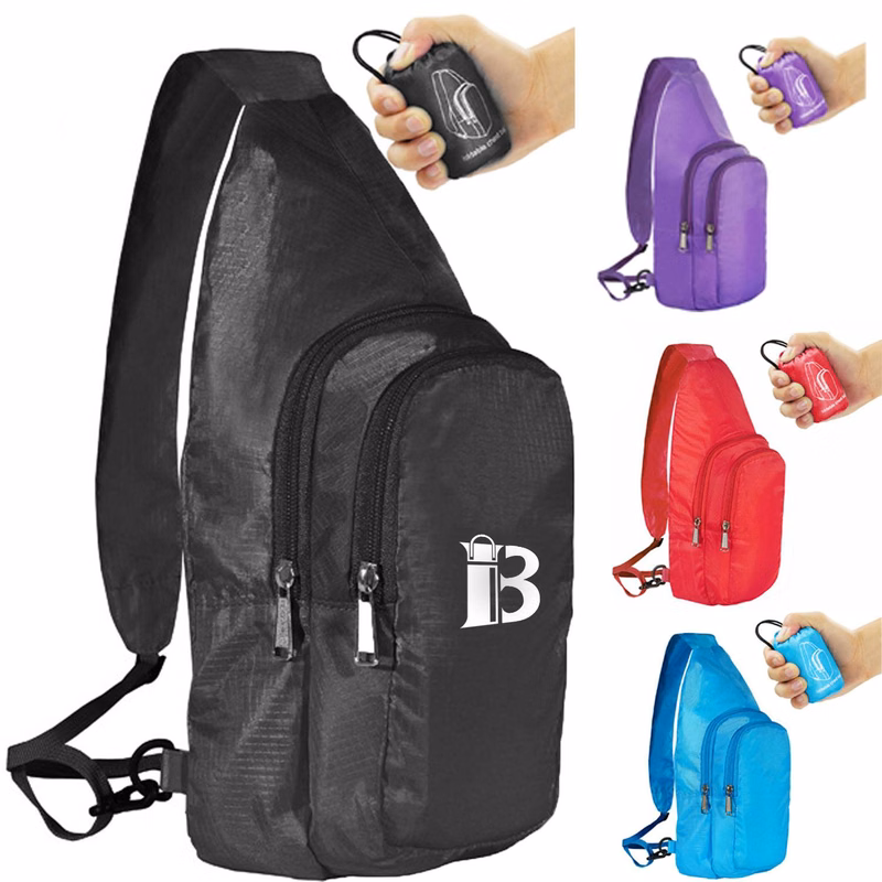 Polyester Portable Foldable Chest Sling Bag