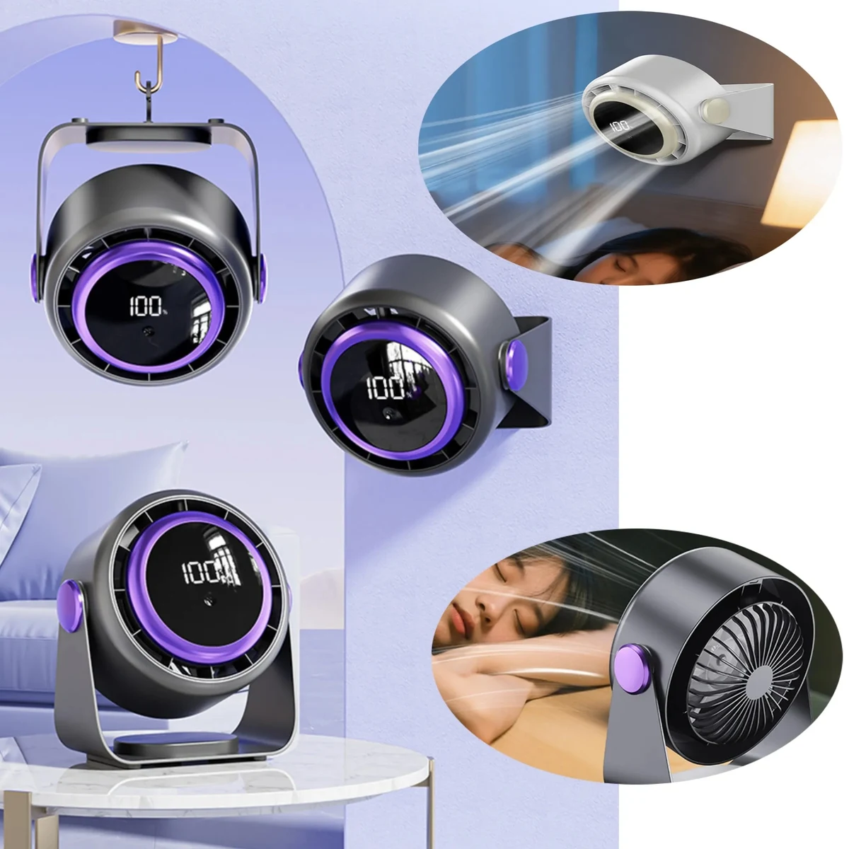 Tri-Mount Cyclone Fan for Home Office and Commercial Use 1