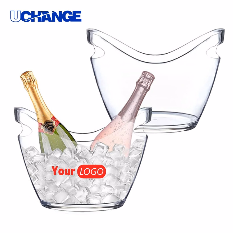 Plastic Oval Ice Bucket For Beer Bottle