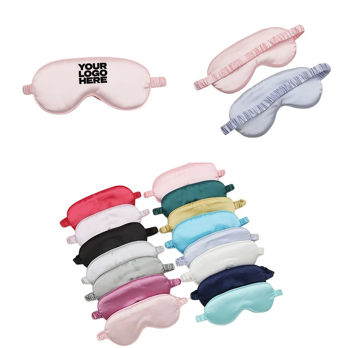 MOQ 10pcs Imitation Silk Blackout Eye Mask 1