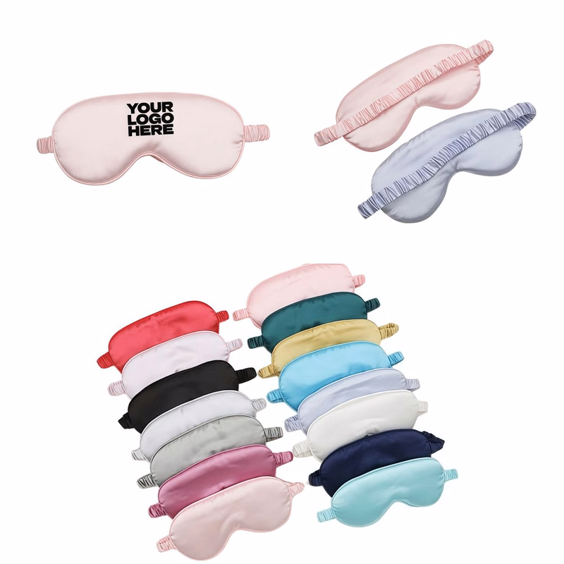 MOQ 10pcs Imitation Silk Blackout Eye Mask