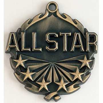 All-Star Wreath Medal, 1 3/4"