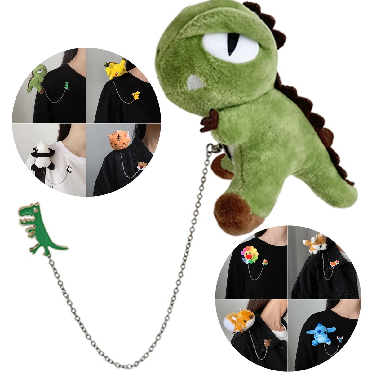 Cartoon Chain Brooch 1