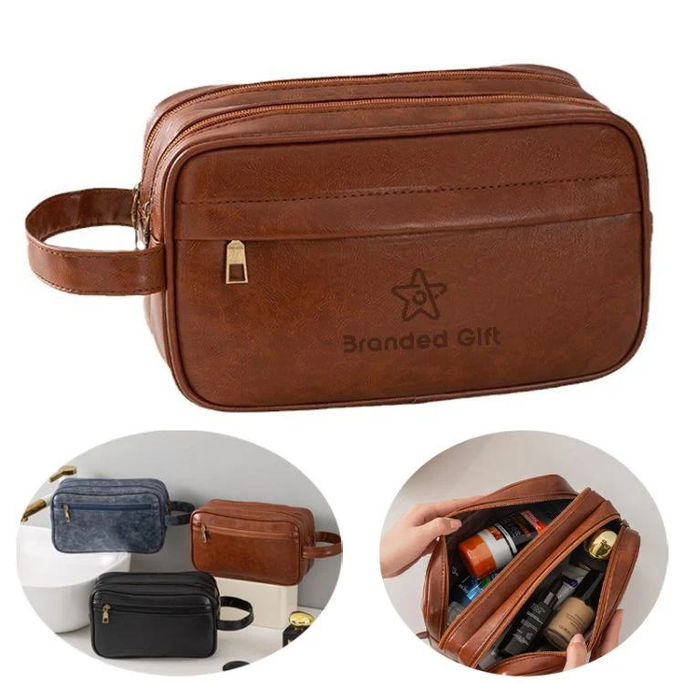 Toiletry Bags Unisex PU Leather Waterproof Travel Organizer 1
