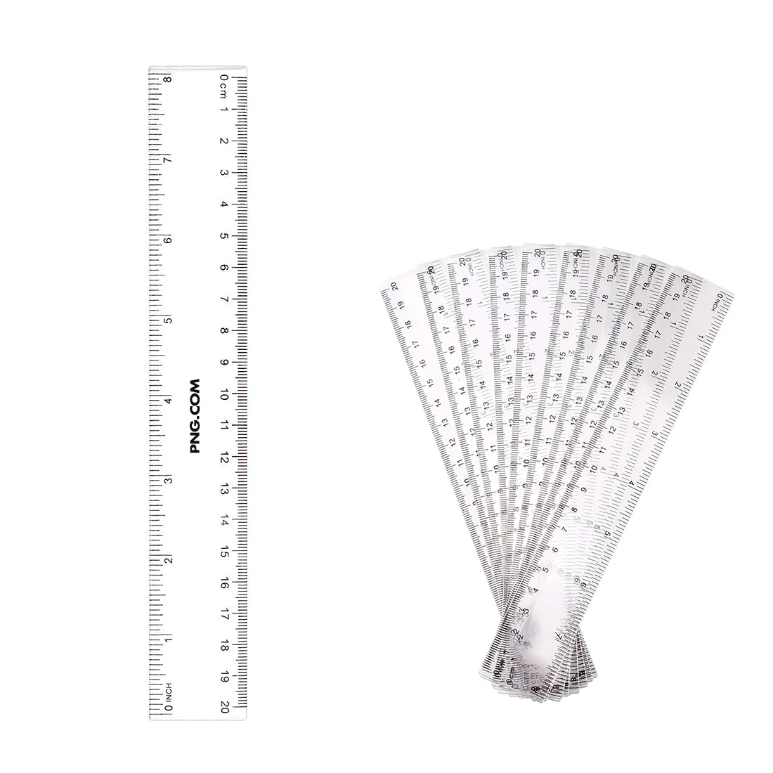 8 Inch Plastic School Ruler 1
