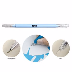Pen Shaped Carving Knife Click Blade And Ink Pen Combo