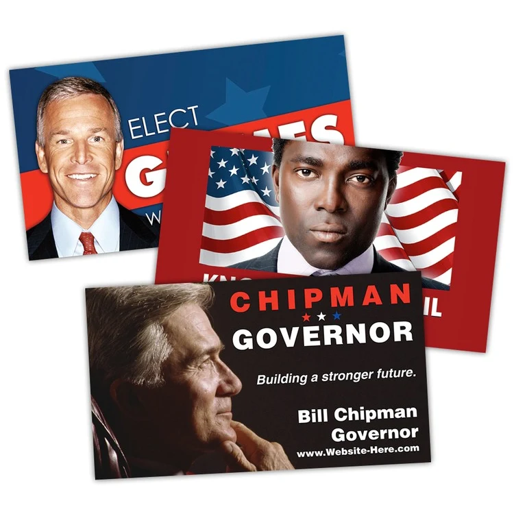 Political Business Card Magnet - 3.5x2 (Square Corners) - 20 mil. 1