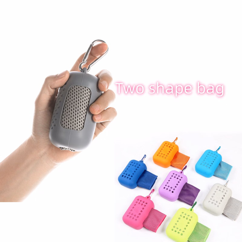 Sports Towel with Silicone Storage Bag