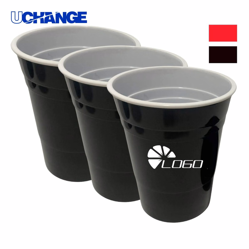 Two-Tone Plastic Square Cup Container (16OZ)