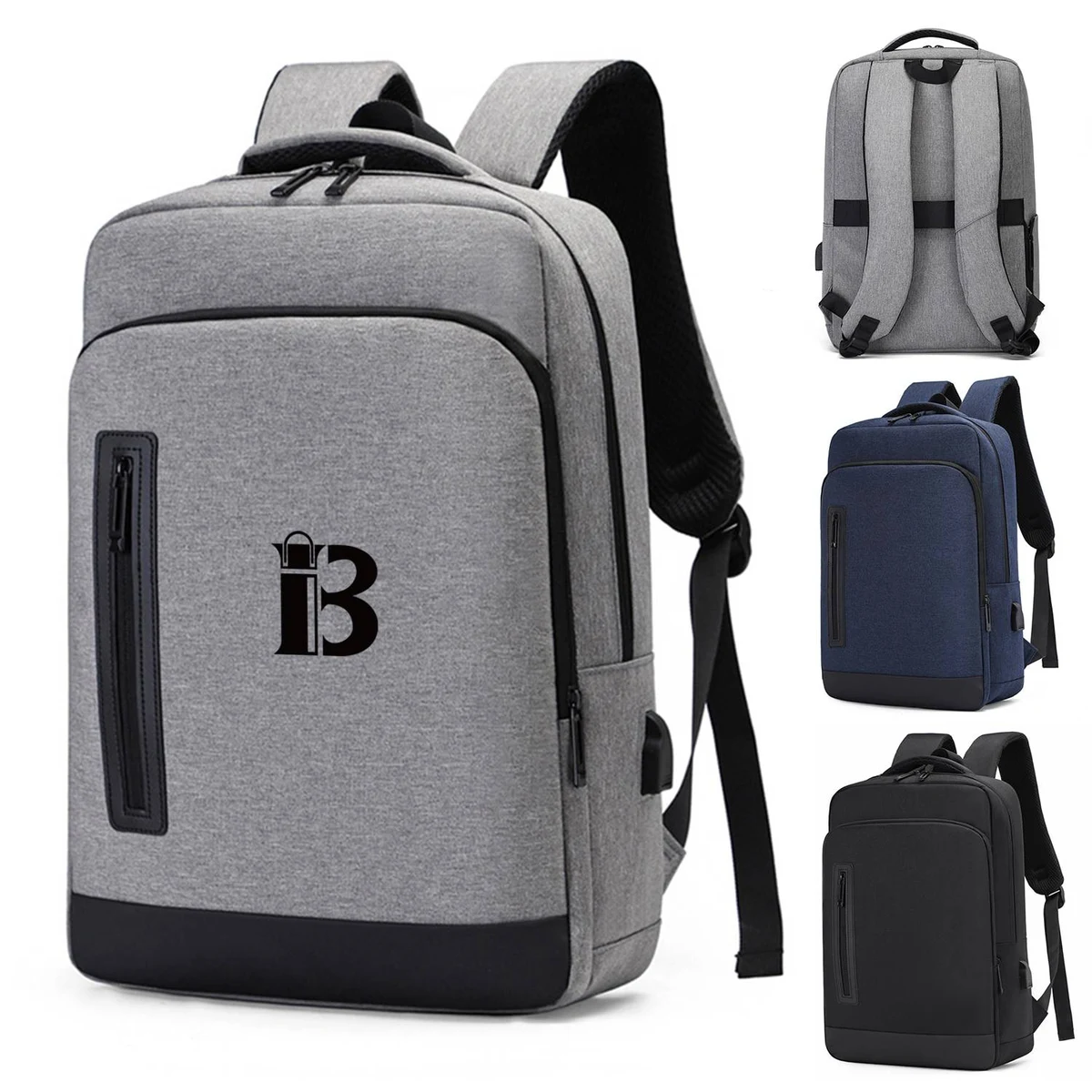 Oxford Travel Laptop Backpack W/ USB Charging Port 1