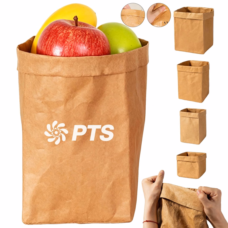 Washable Kraft Paper Storage Bag