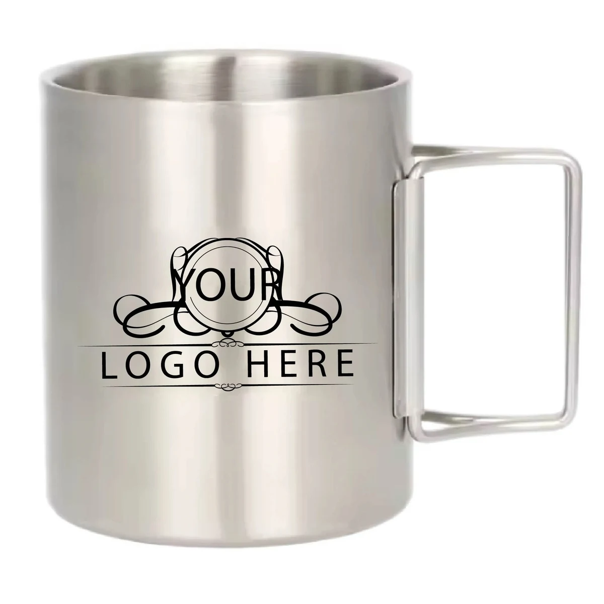 10oz Camping Cup with Folding Handles 1