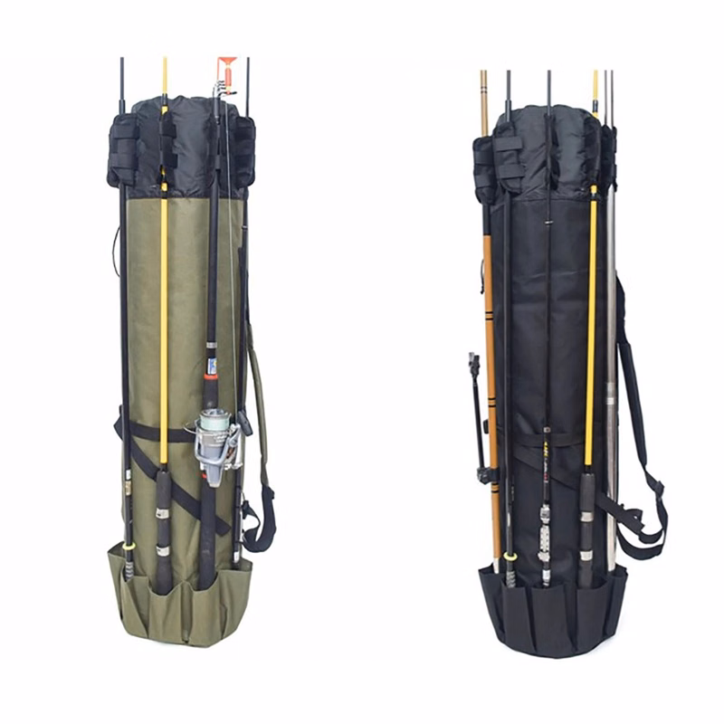 Durable Canvas Fishing Rod & Reel Organizer Bag