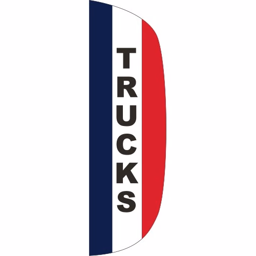 "TRUCKS" 3' x 10' Message Flutter Flag