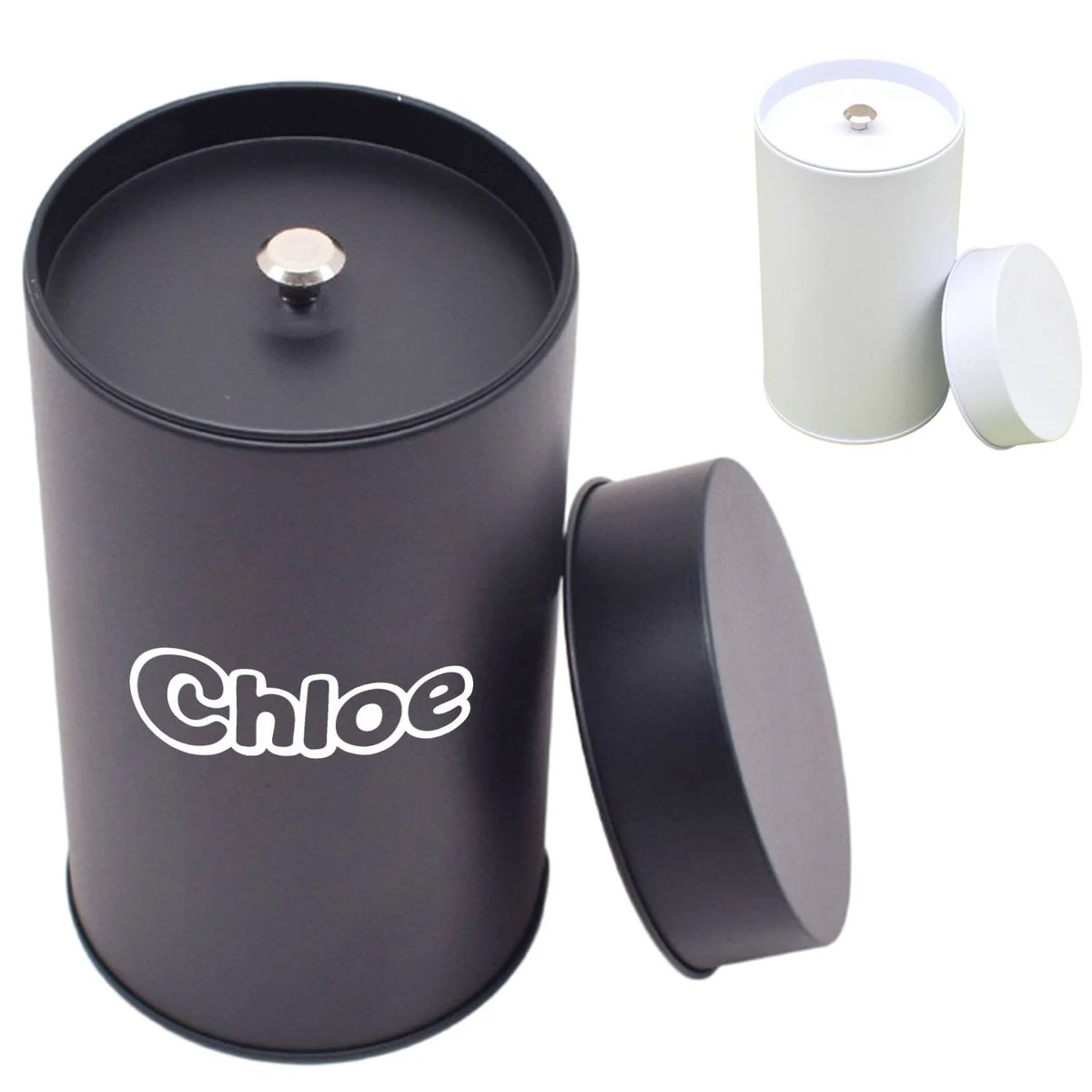 14oz Metal Double Airtight Lid Tea Canister 1