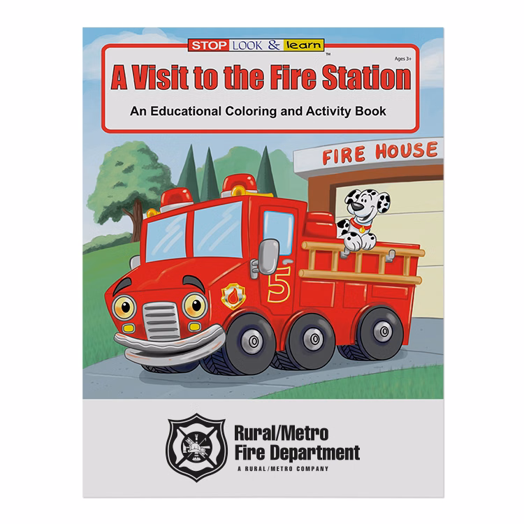 A Visit to the Fire Station Coloring Book