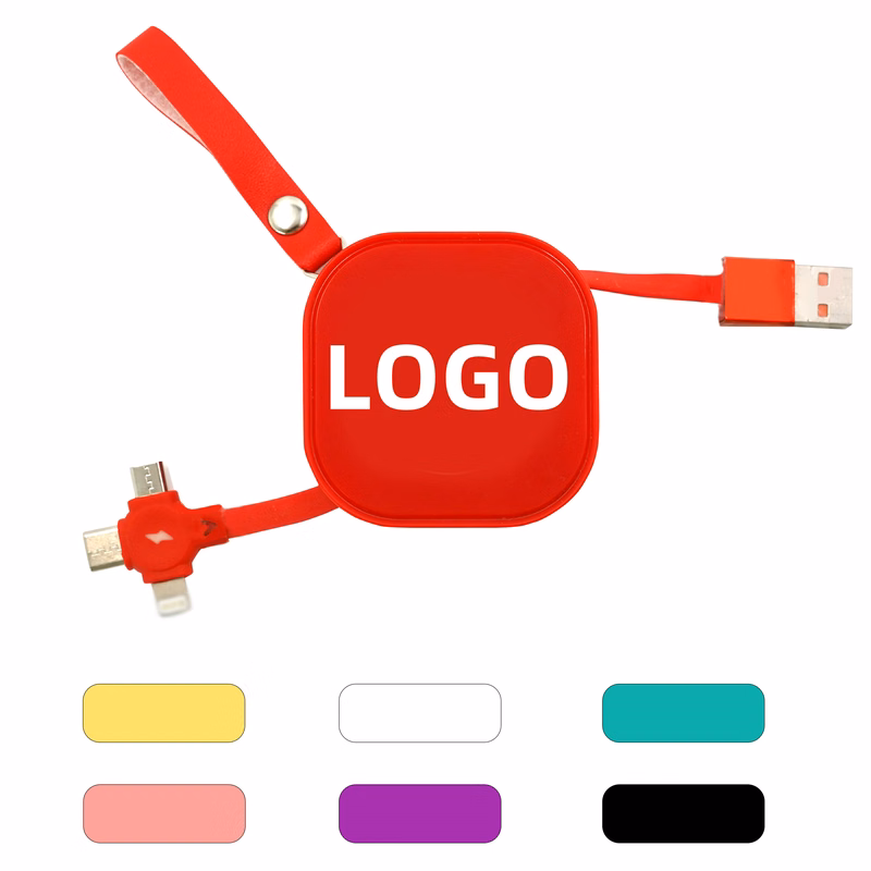 USB Retractable 3 in 1 Charging Cord Cable