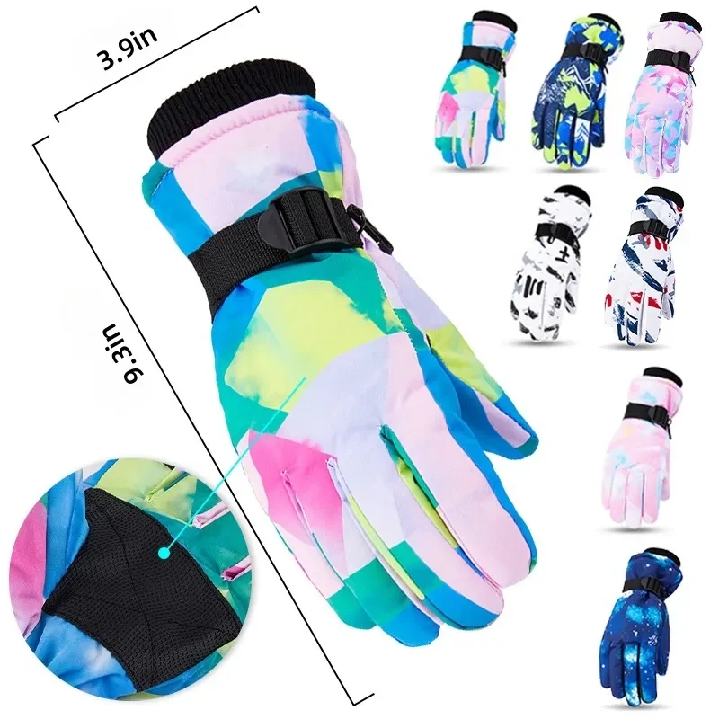 Youth Winter Ski Gloves, Fleece-Lined And Cold-Resistant 1