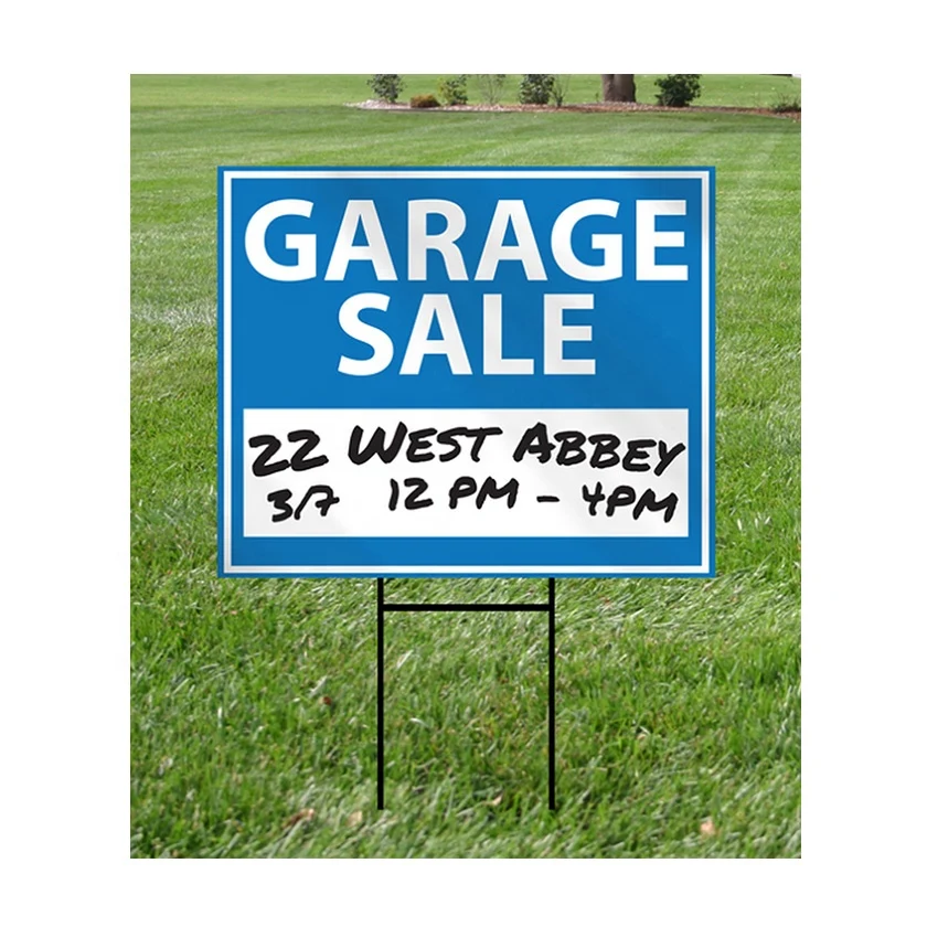 Small Corrugated Yard Sign - Full Color Printed 1
