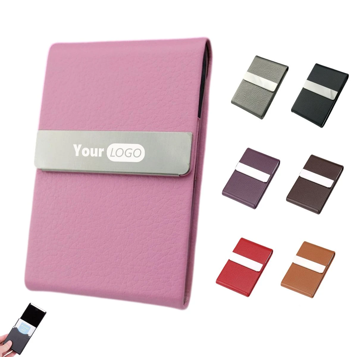Magnetic PU Business Card Holder 1