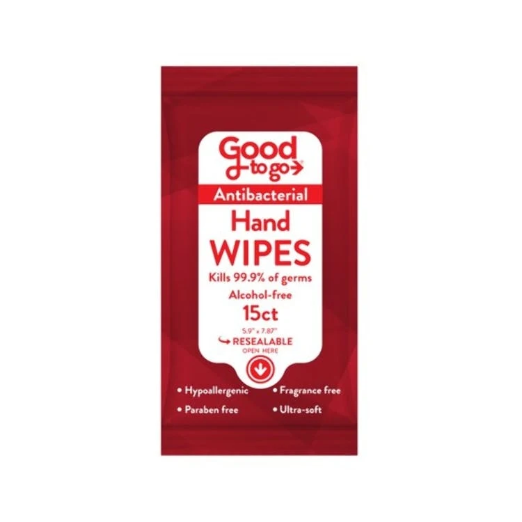 Antibacterial Hand Wipes - 15 Pack Alcohol Free 1