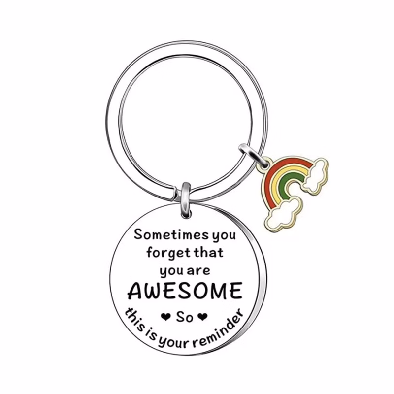 Rainbow Pendant Keychain
