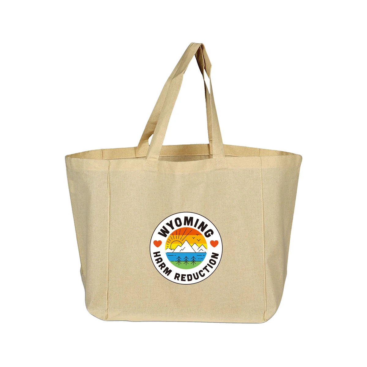 6 oz. 100% Natural Cotton Sheeting Travel Tote Bag w/ Bottom Gusset 1
