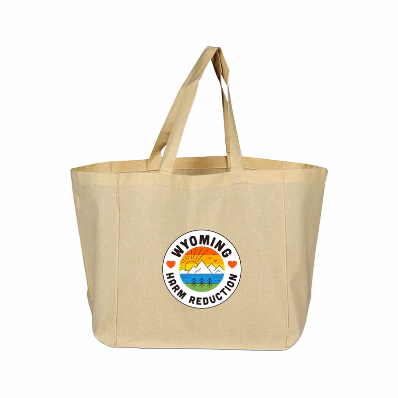 6 oz. 100% Natural Cotton Sheeting Travel Tote Bag w/ Bottom Gusset