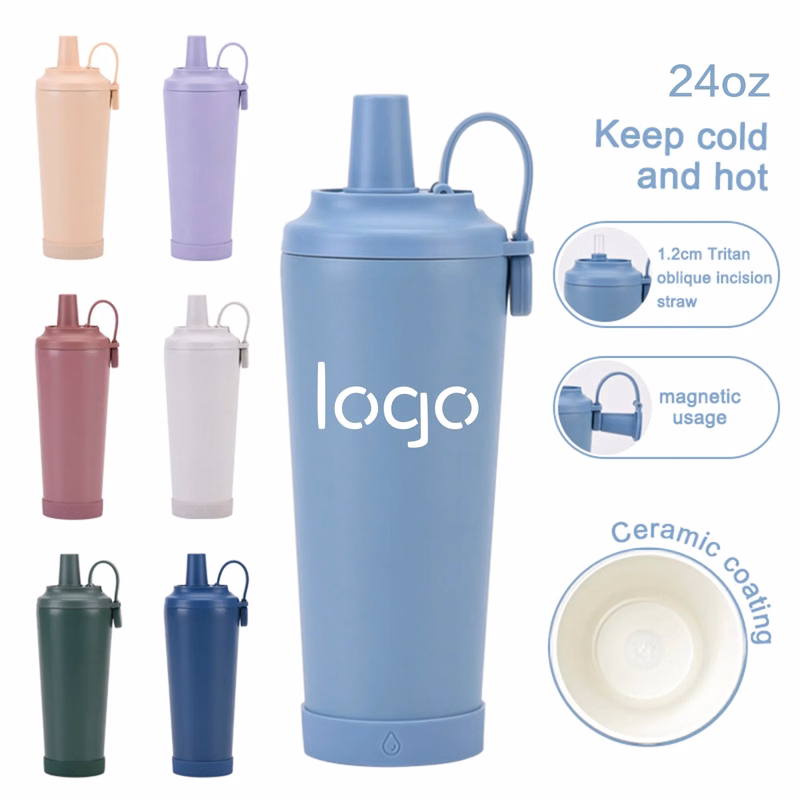 24oz Magnetic-Lid Travel Tumbler With Ceramic Coating