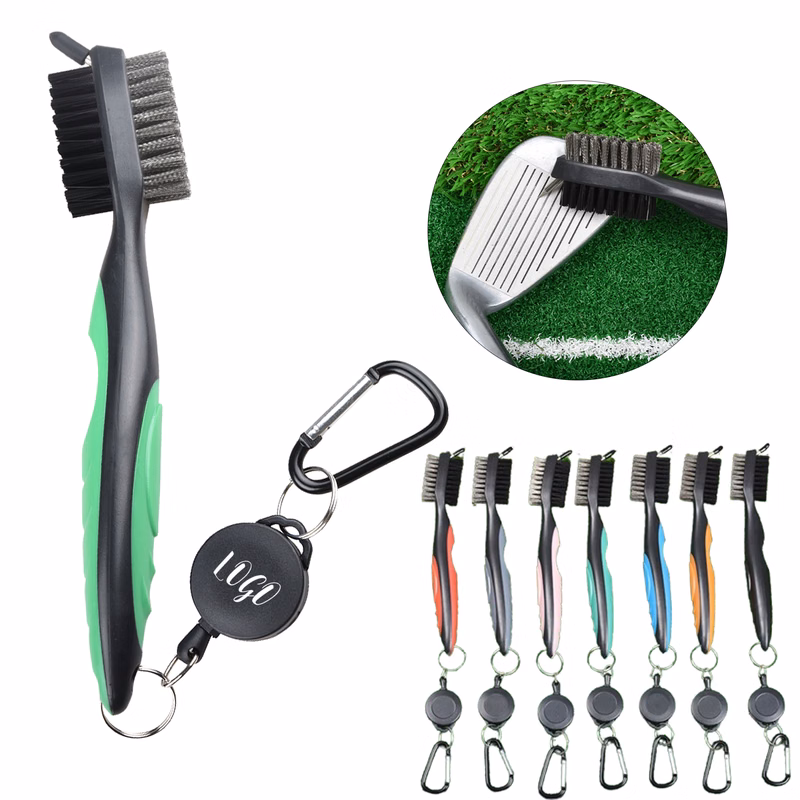 Portable Golf Club Brush With Carabiner