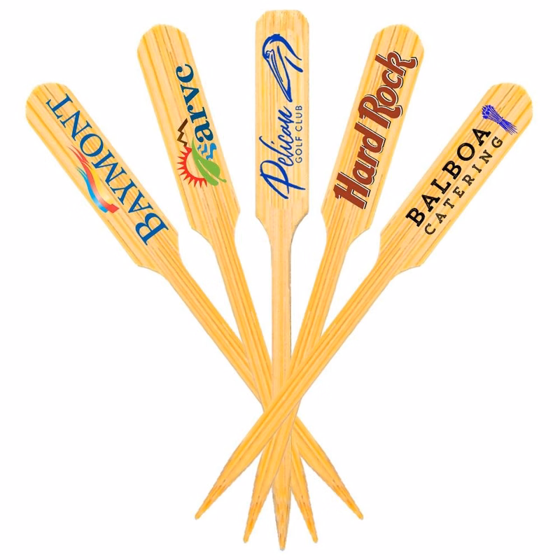 3.5 inch Custom Toothpicks - Paddle Picks - Color Printing