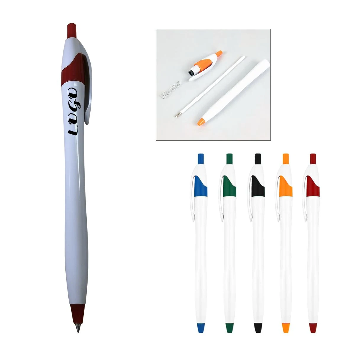 Durable Colorful Ballpoint Pen, custom pen with logo imprint 1