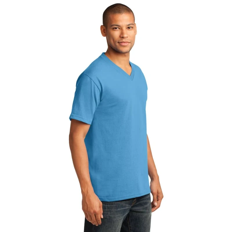 Port & Company Core Cotton V-Neck Tee. 1