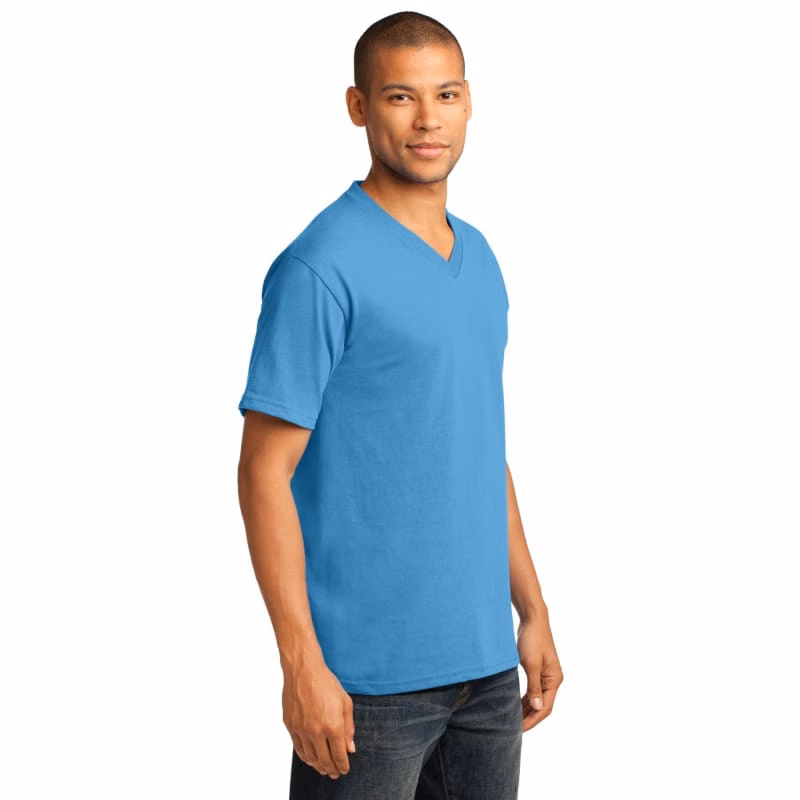 Port & Company Core Cotton V-Neck Tee.