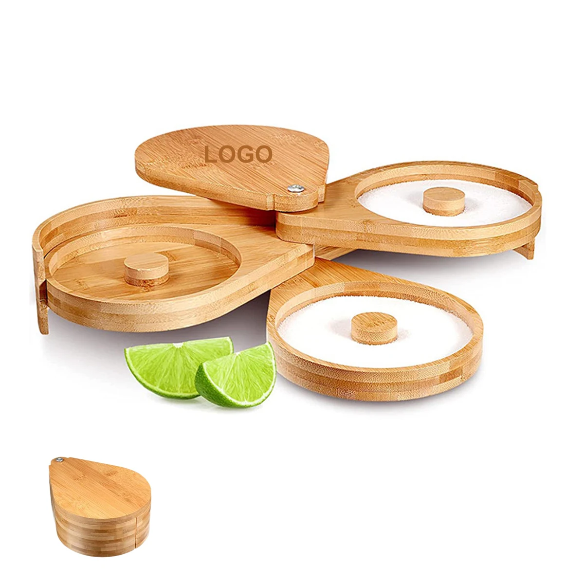 3 Tier Bar Glass Rimmer Bamboo (direct import) 1