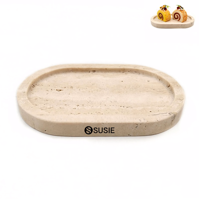 Real Natural Marble Storage Decorative Tray