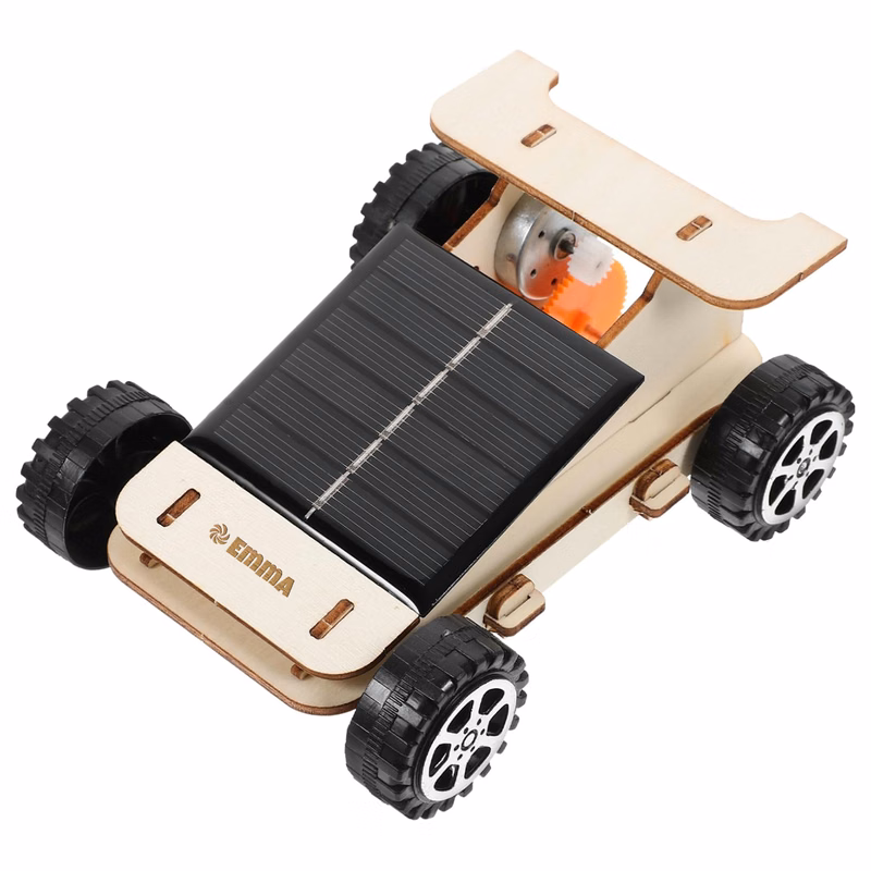 Wood Puzzle Solar Powered Race Car Model