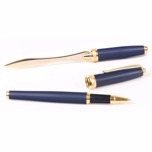 Inluxus Executive Style Snap-off Cap Rollerball Pen & Letter Opener Set