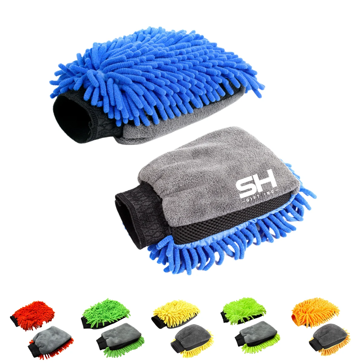 Chenille Microfiber Knobby Wash Mitts 1